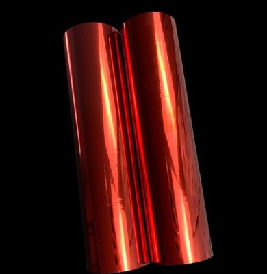 Matt red color metallized bopp lamination film dua sisi perawatan korona