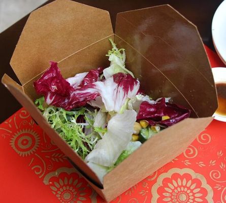 Food Grade Disposable PE Coated Packaging Kotak Makan Siang Karton