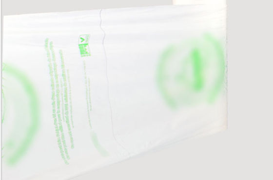 52 * 65cm PLA PBAT tepung jagung Biodegradable Flat Continuous Roll Plastic Bag