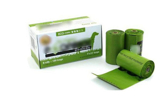 35 × 23cm PLA PBAT tepung jagung Biodegradable Tas Kotoran Anjing Peliharaan Rumah Tangga