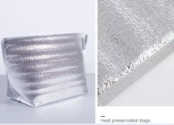 40 * 50cm Flat Mouth Pengiriman Termal Kemasan Aluminium Foil Isolasi Bag