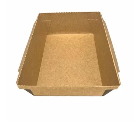 Karton Kraft Paper Sushi Box Plastik Untuk Take Away Food Sushi Container Packaging