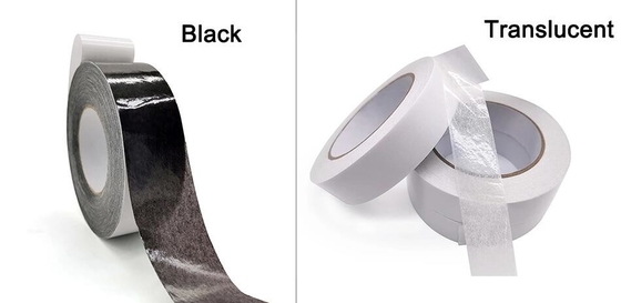 Pakaian Hitam bordir Pita wajah ganda kedua sisi Adhesive Tissue Double Side Adhesive Tape