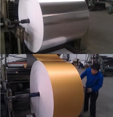 PET-aluminium Coating Paper / Metallic Gold/ Silver Paper Film Dan Lembar Papan Kertas (250gm-450gm)
