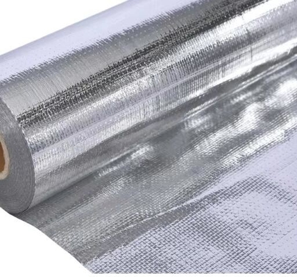 Single atau Double Reflective Woven Fabric Aluminium Foil Backed Woven Fabric Insulation
