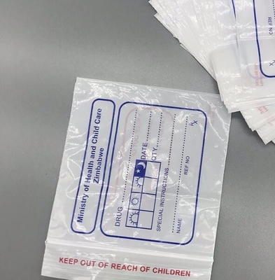 Double Pocket Zipper Transparent Packaging Film Eco-Friendly Plastic Liquid Bio Hazard Biohazard Medical PE Patological Seal Bag