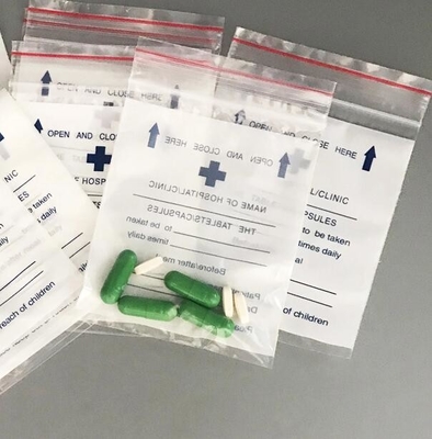 Double Pocket Zipper Transparent Packaging Film Eco-Friendly Plastic Liquid Bio Hazard Biohazard Medical PE Patological Seal Bag