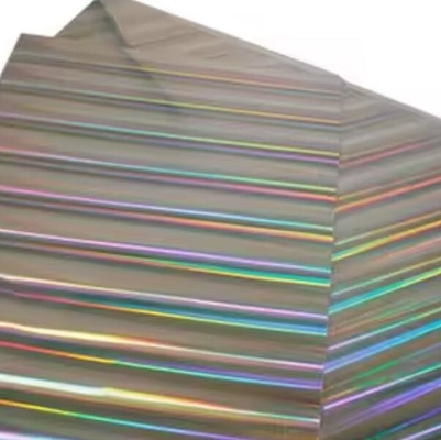 Metallized Rainbow Holographic Paper Board / Roll Untuk Pencetakan UV Dan Kotak Kertas Bungkus