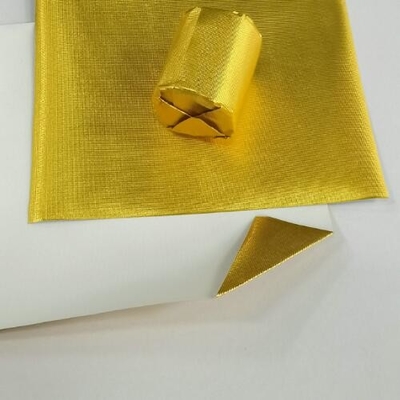 Dengan menggiling embossed dan dicetak 12mic 15mic aluminium foil untuk cokelat dan permen paket