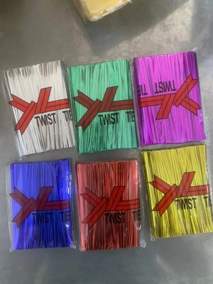 Kawat dasi emas, kotak hadiah, kotak permen, bungkus bunga dasi kawat, logam warna penyegelan dasi twidt