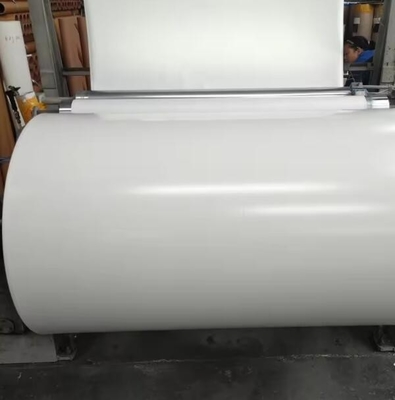 Putih Solid Warna Putih PU Foil Kertas Untuk Belakang Plywood Dan Papan MDF Dekoratif Kertas Untuk Furnitur