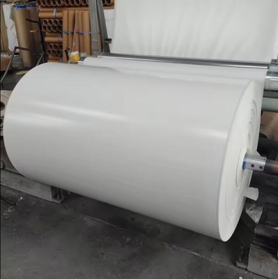 Putih Solid Warna Putih PU Foil Kertas Untuk Belakang Plywood Dan Papan MDF Dekoratif Kertas Untuk Furnitur