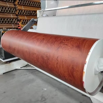 Pu Cat Glossy Kayu Grain Laminated Paper untuk papan mdf Dekorasi furnitur