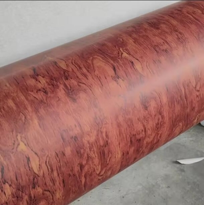 Pu Cat Glossy Kayu Grain Laminated Paper untuk papan mdf Dekorasi furnitur