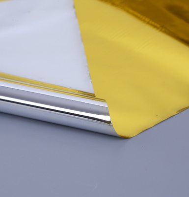 Emas berwarna 12mic PET Film Aluminized tahan suhu tinggi