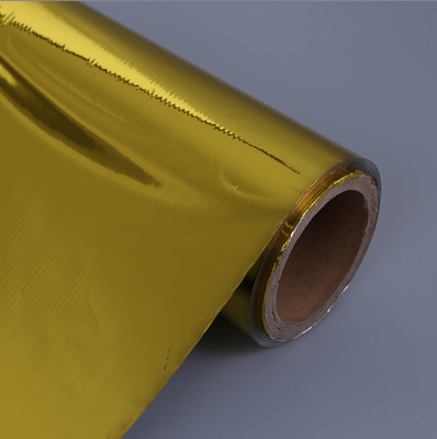 Emas berwarna 12mic PET Film Aluminized tahan suhu tinggi