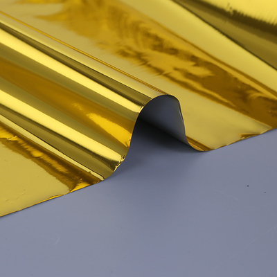 Emas berwarna 12mic PET Film Aluminized tahan suhu tinggi