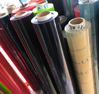 Grosir PVC warna film plastik transparan soft film PVC film roll transparan