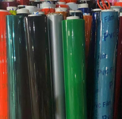 Grosir PVC warna film plastik transparan soft film PVC film roll transparan