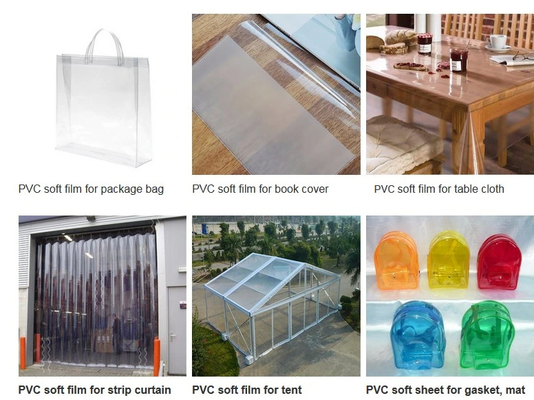 PVC Soft Glue Film Transparan Warna PVC Frosted Warna Glossy Glue PVC Film