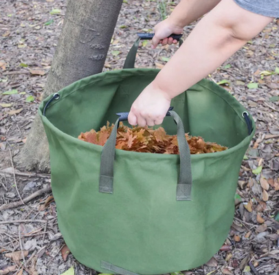 Bag sampah halaman kebun rumput Daun kebun membersihkan wadah tarpa Tote sampah kebun sekali pakai berat tugas kanvas kain koleksi tas