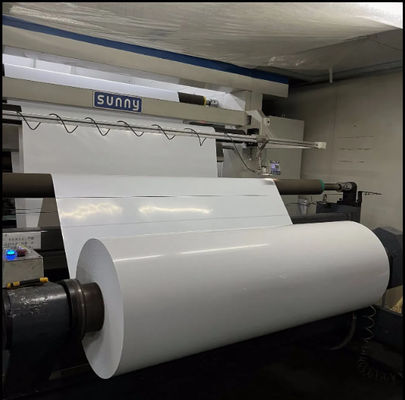 Primer Coating Matt White Pet Film untuk bahan wajah label perekat elektronik