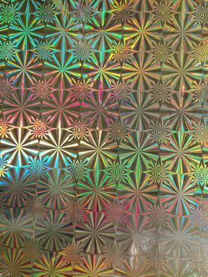 12mic PET/17mic bopp lapisan primer metallized holographic Digunakan untuk UV Printing