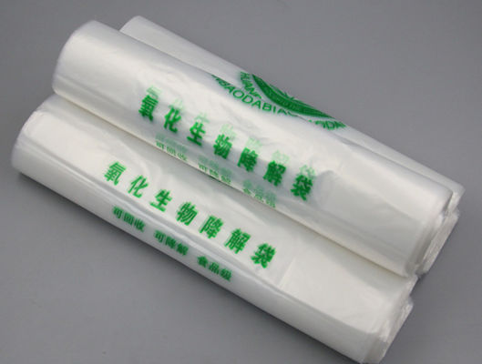 EN13432 Tas Belanja T-Shirt Plastik Sekali Pakai Biodegradable 18x58cm