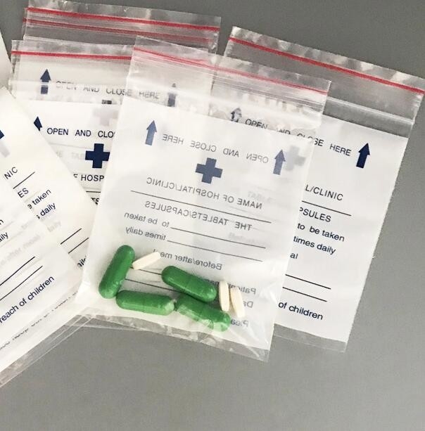Double Pocket Zipper Transparent Packaging Film Eco-Friendly Plastic Liquid Bio Hazard Biohazard Medical PE Patological Seal Bag