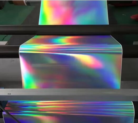Metallized Rainbow Holographic Paper Board / Roll Untuk Pencetakan UV Dan Kotak Kertas Bungkus