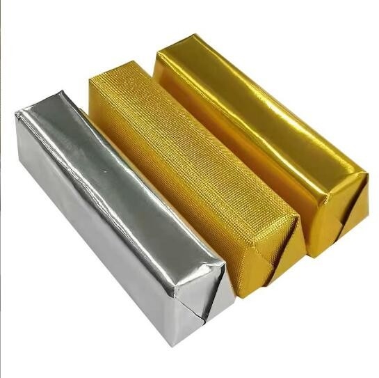 Gulung kertas foil aluminium berlapis berwarna yang tergores untuk kemasan cokelat