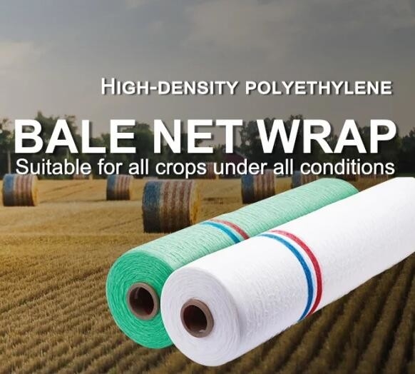 Perawan HDPE Pertanian Silage Bale Wrap Net, Round Bale Feeder Net Haylage Bale Warp Net